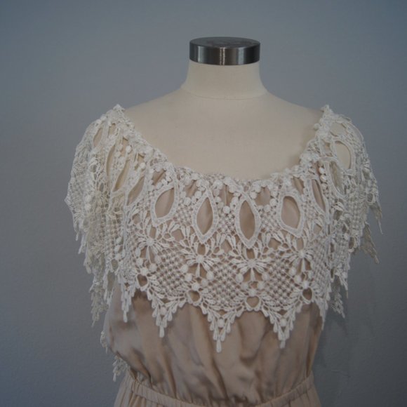 Stone Cold Fox Neutrals Silk Long Dress Size Label 3 - USA 6 Penelope NWT - Picture 6 of 16